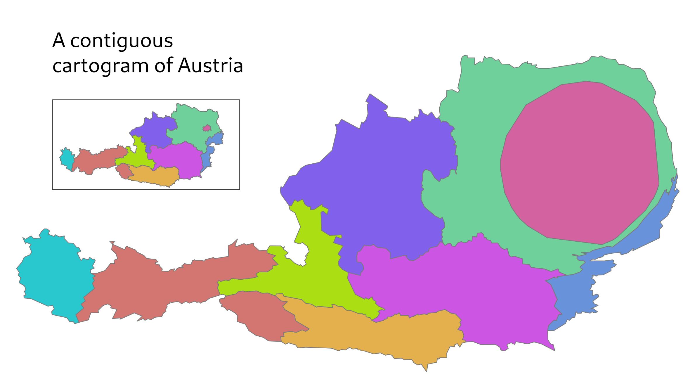 Cartogram contiguous