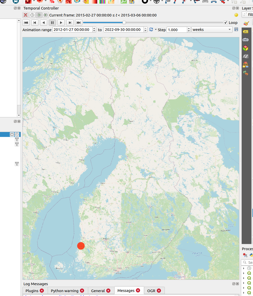 Map window as the layout page